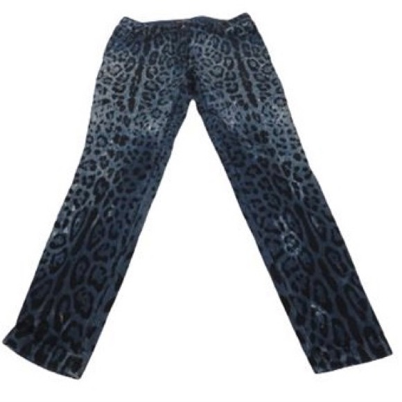 ⚜️$1,295 Retail Dolce & Gabbana Leopard Print Distressed Jeans⚜️ - Picture 6 of 16